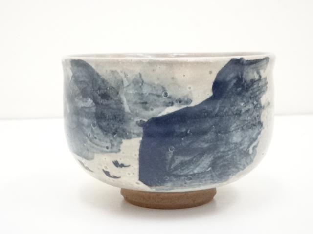 道具 ] - 道具 京焼 森岡嘉祥造 直原玉青絵付 長江萬里図茶碗（共箱